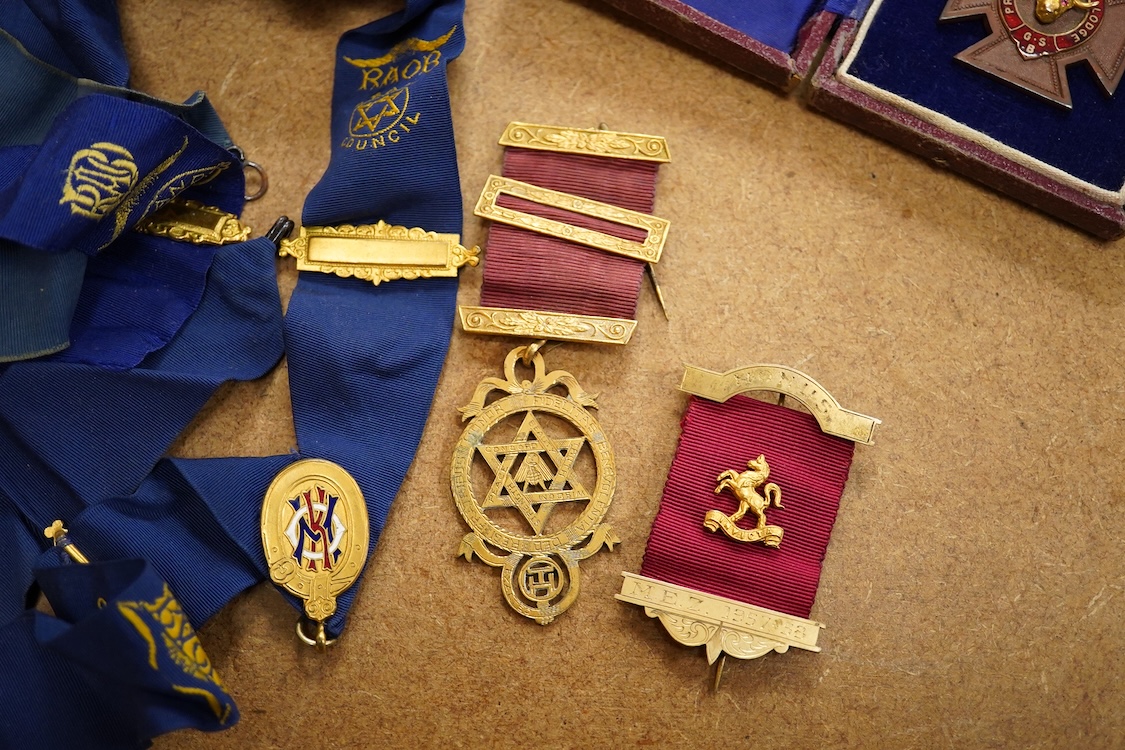 Collection of masonic and buffalo medals